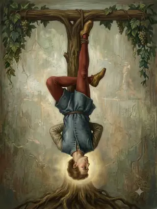매달린 사람 카드 그림
