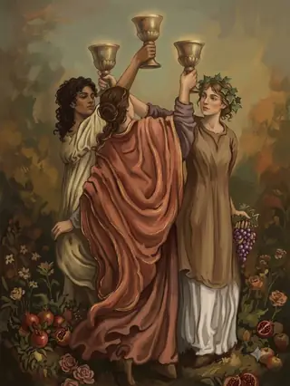 컵 3 카드 그림