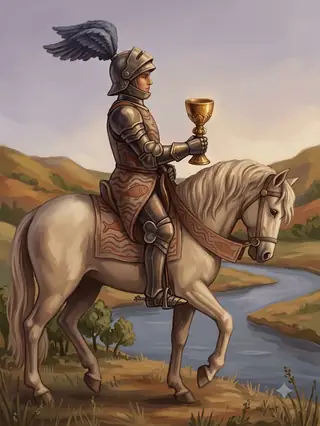 컵 기사 카드 그림